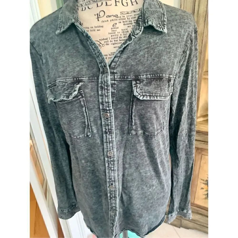 Rock & Republic Distressed Button Down